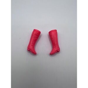 Vintage‎ Hot Pink Riding Boots Barbie Francie Soft Squishy Shoes 1980s Dolls